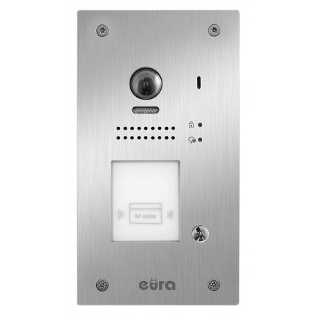 Kaseta zewnętrzna wideodomofonu Eura  VDA-87A5 "2EASY" , podtynkowa, fisheye, funkcja karty zbliżeniowej