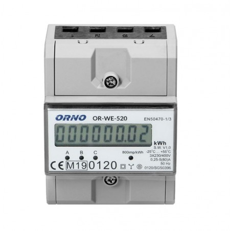 Licznik energii 3 fazowy zużycia energii ORNO 80A