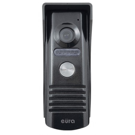 Kaseta zewnętrzna wideodomofonu Eura VDA-11A3 "EURA CONNECT" - jednorodzinna, grafit, światło białe